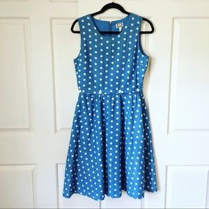 Retro two piece polka dot dress